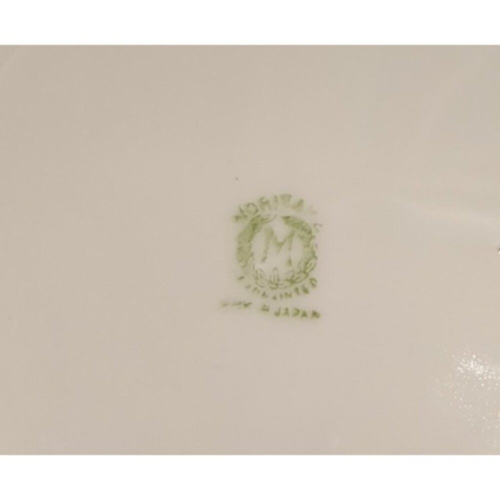 Antique Noritake Morimura Hand Painted Handled Candy Dish Bowl 7in Japan Gold - Picture 3 of 14